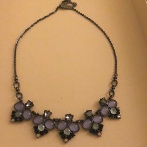 Gray necklace with colored stones- THE LIMITED